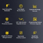 Portable DC Power Supply, Programmable Adjustable Power Supply 0–30V 0–5A 0–150W with HD IPS Color Screen and Safety Protections